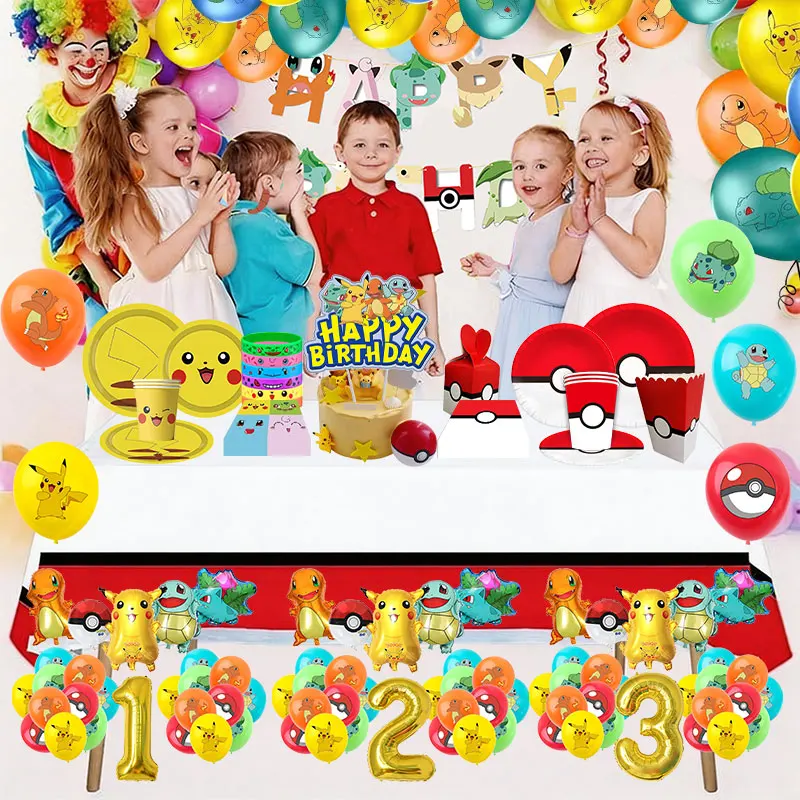 Decoración cumpleaños infantil Pokémon con globos Pikachu relámpago - imagen 2