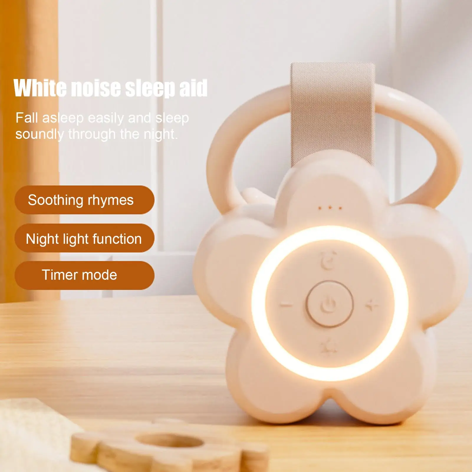 Máquina de sonidos relajantes recargable con temporizador para bebé