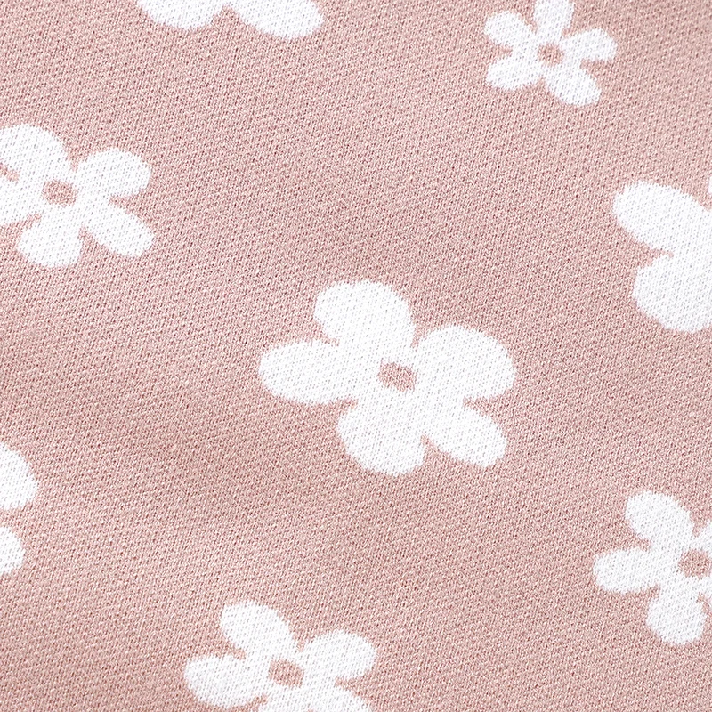 Monos de punto floral rosa algodón suave para bebé niña primavera - imagen 5