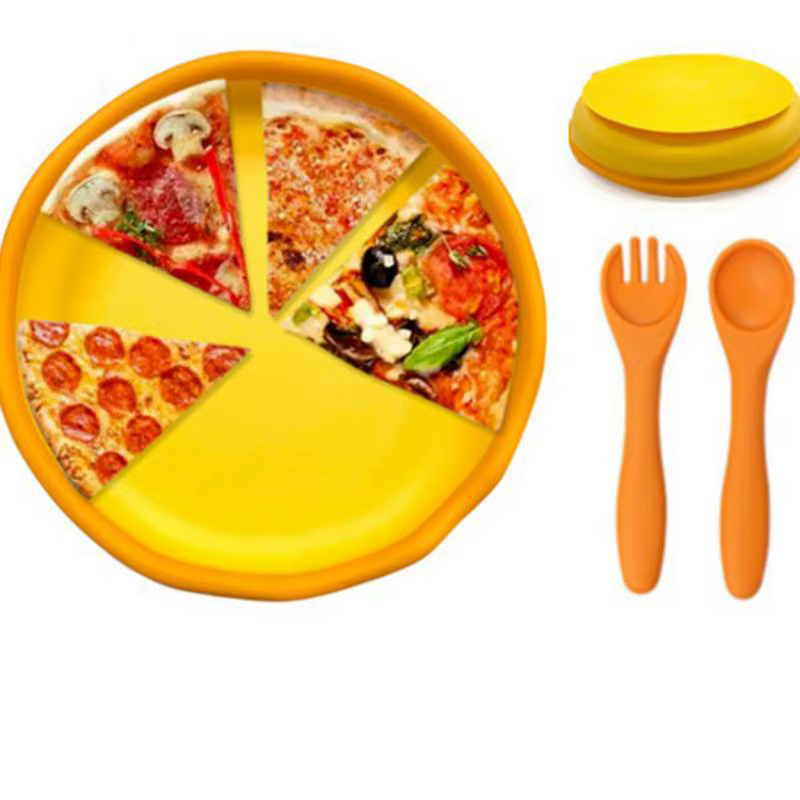 Set de alimentación de silicona para bebé con plato y cuenco - imagen 5