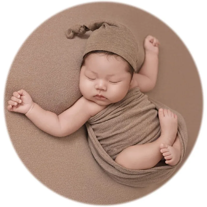 Conjunto de gorro y manta de algodón para recién nacidos - imagen 3