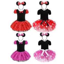 Disfraz ratón para niña con vestido tutú ballet y diadema