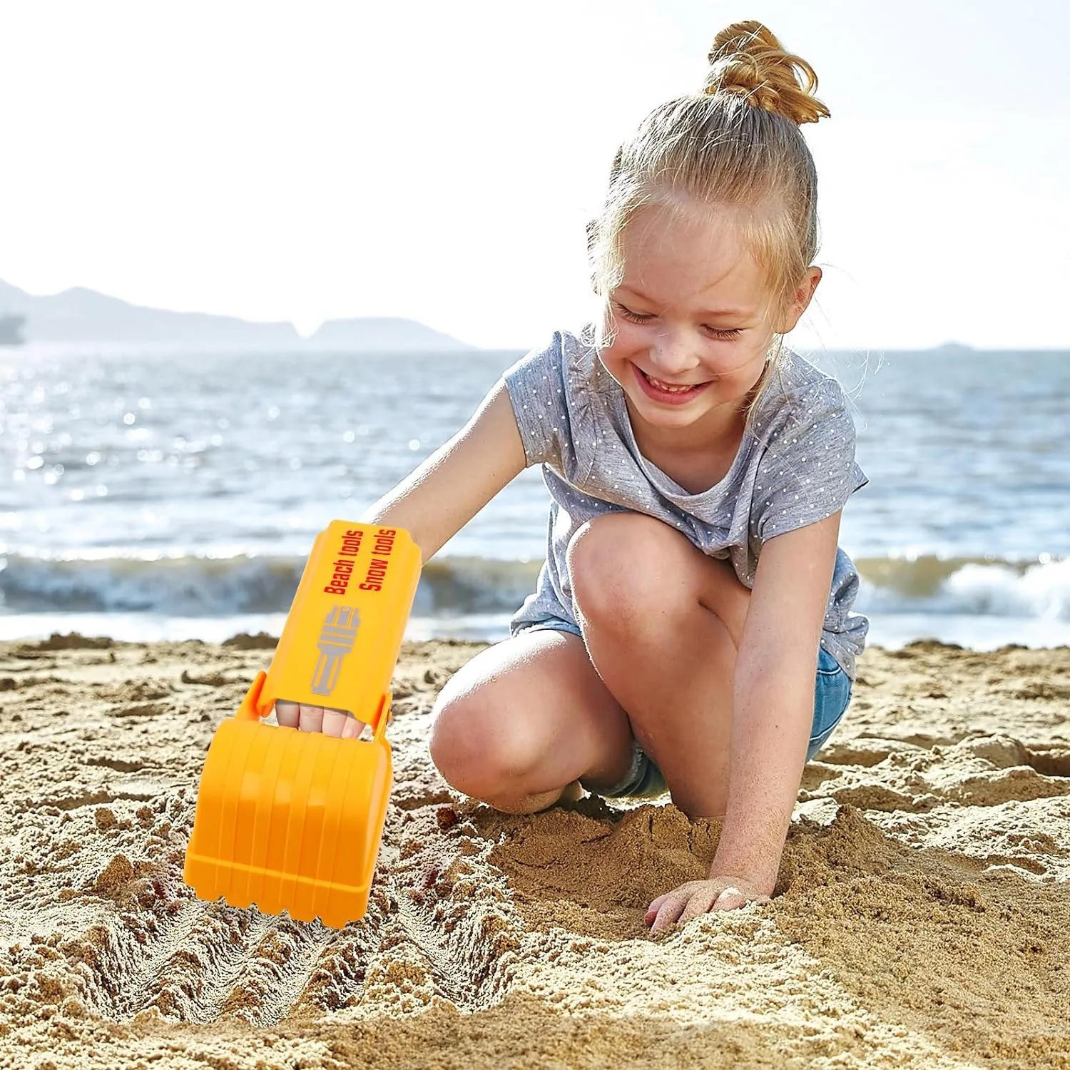 Excavadora de arena manual para niños – Juguetes infantiles para playa - imagen 2