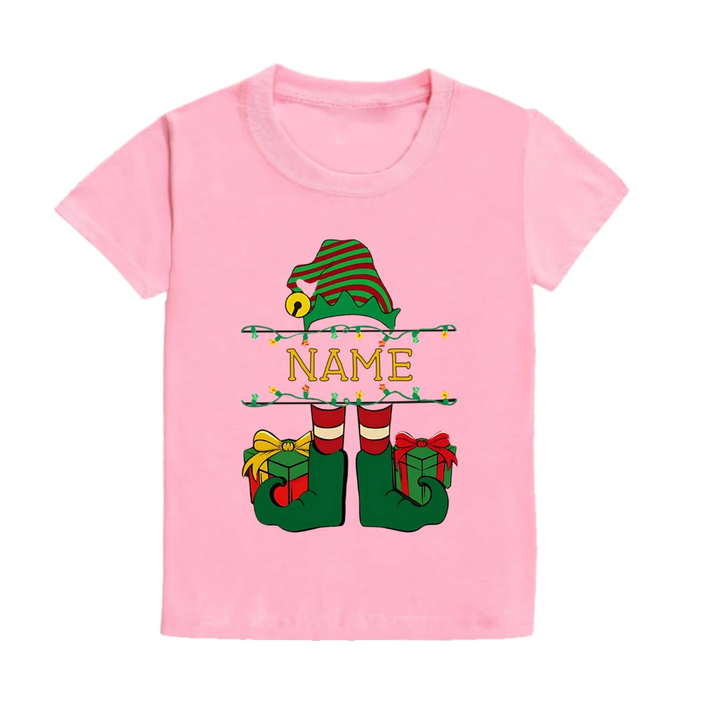 Camiseta navideña personalizada con nombre para niños - imagen 5