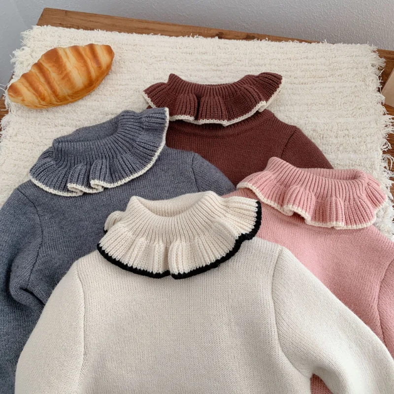 Jersey de lana bebé con cuello vuelto de punto grueso - imagen 3
