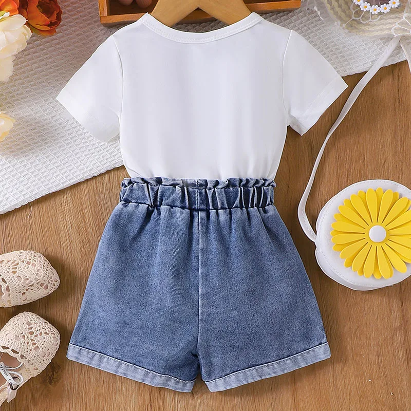 Conjunto veraniego niña top floral y pantalón vaquero - imagen 3