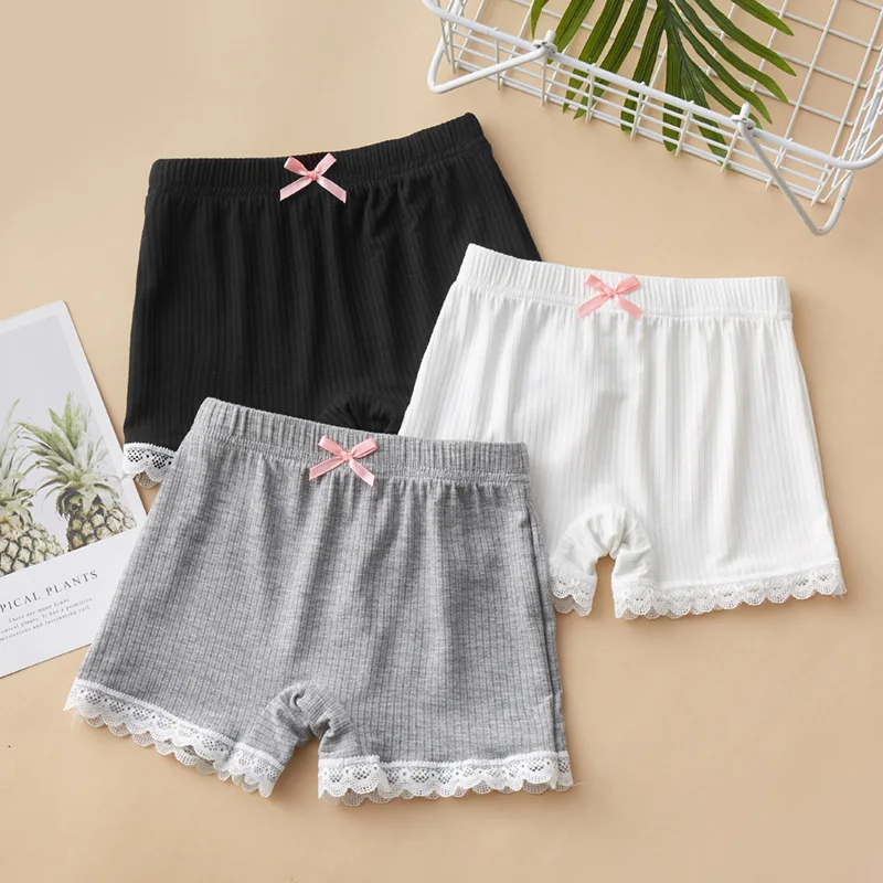 Pantalones de seguridad de niña en modal y algodón para verano, encaje - imagen 5