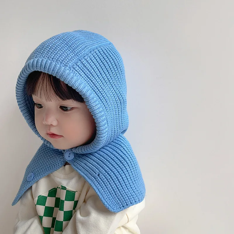 Gorro de invierno bebé con orejeras - Tejido sólido - imagen 3