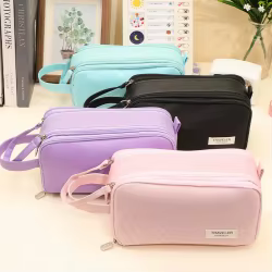 Estuche portalápices Kawaii multitono para niños