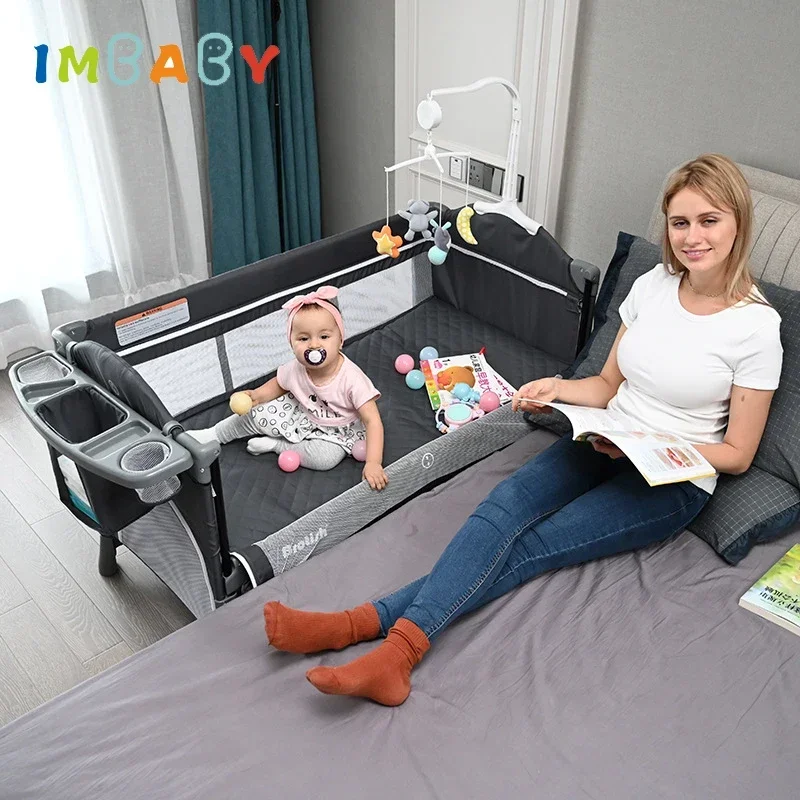 IMBABY Cuna portátil con cambiador integrado para bebé - imagen 3