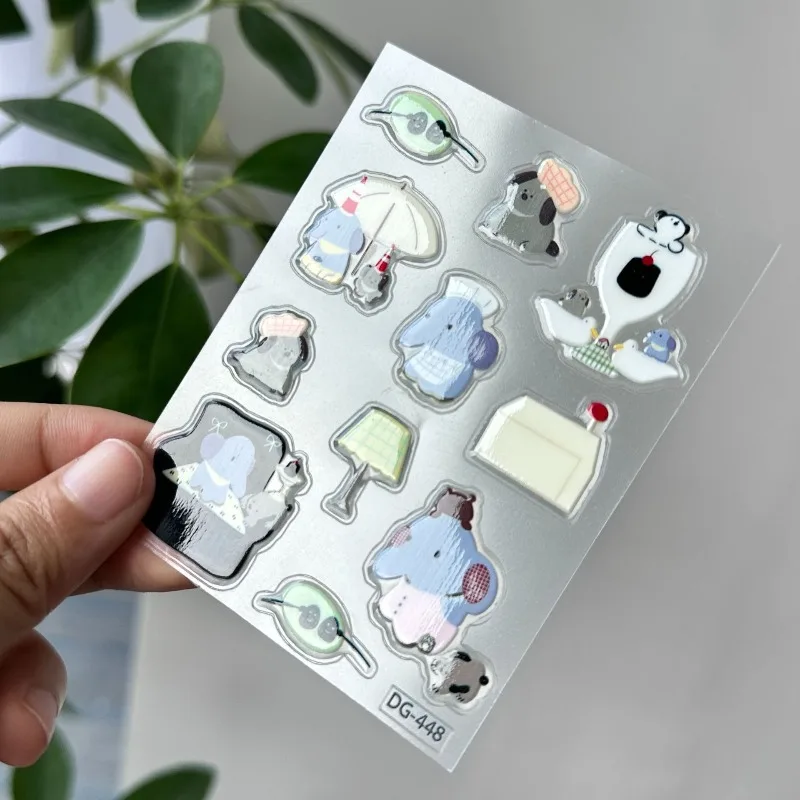 Pegatinas elefante 3D transparentes para manualidades infantiles - imagen 2