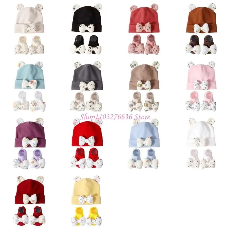 Gorro para bebé con diseño tierno y lazo