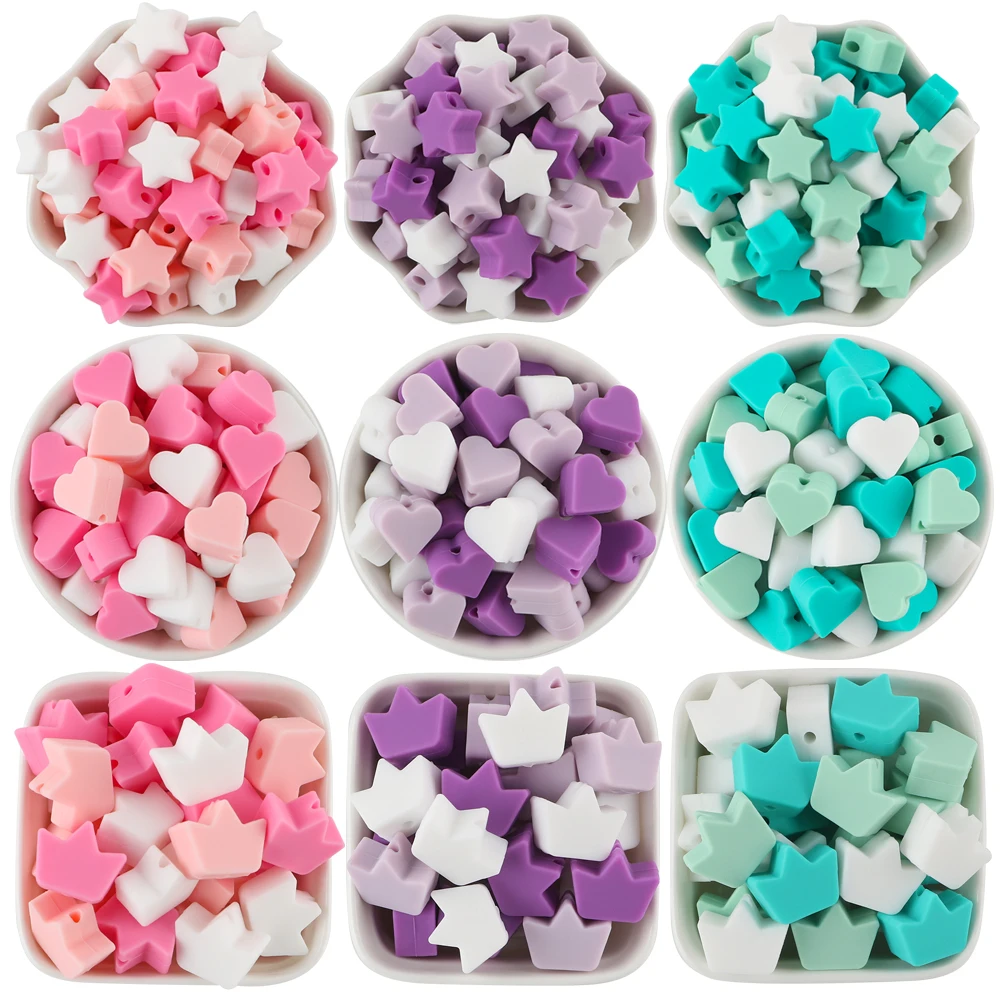 Cuentas de silicona Kovict para joyería DIY - estrellas