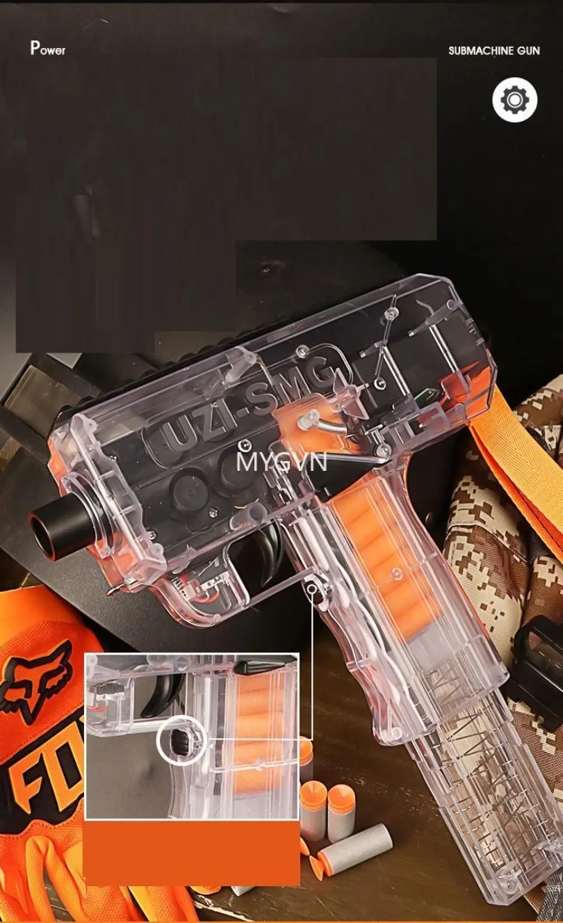 Pistola de juguete UZI MYGVN vista frontal