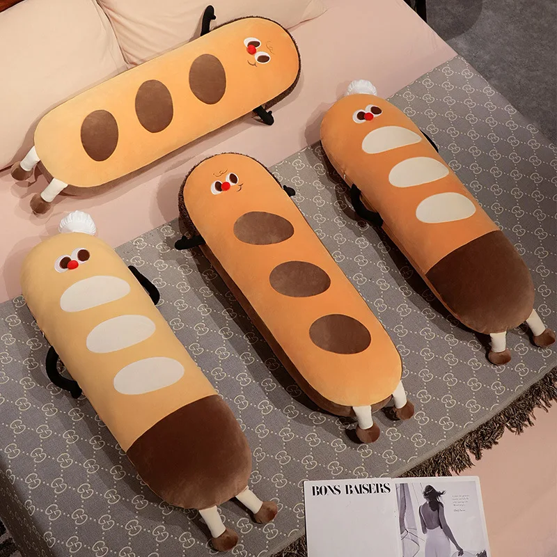 Almohada peluche con forma de pan para niños – suave y acogedora