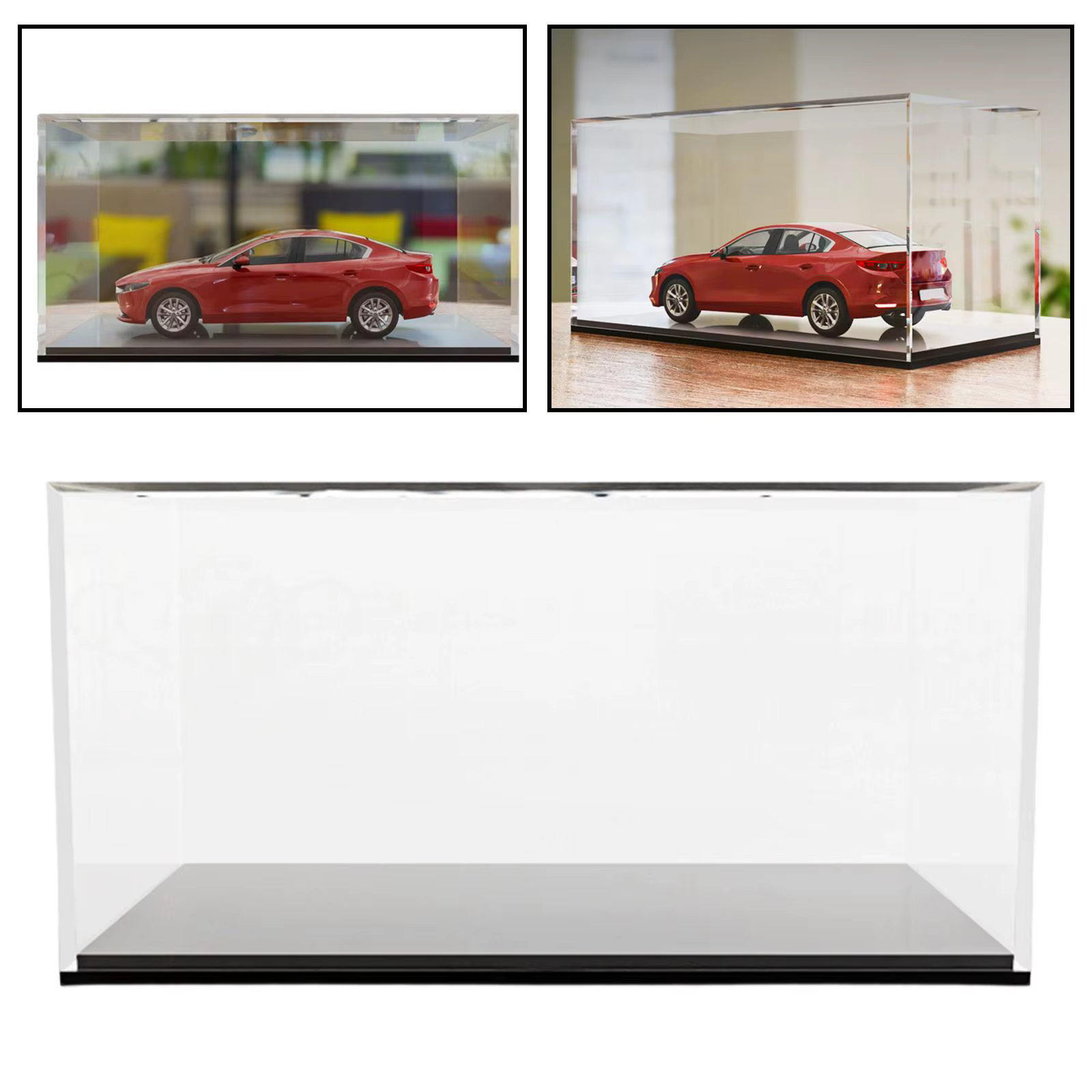 Vitrina de acrílico antipolvo para coches de juguete y miniaturas