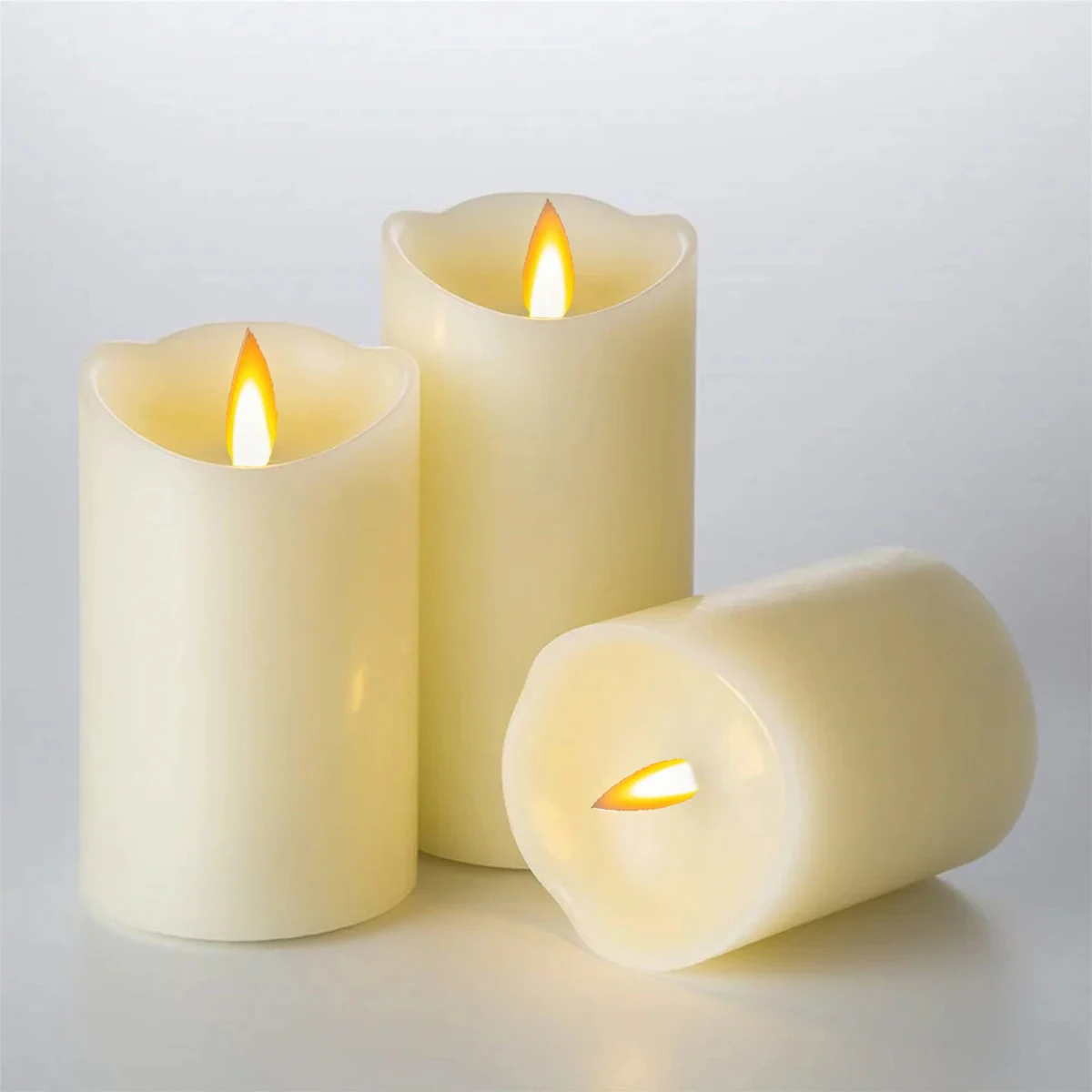 Velas LED sin llama con mando a distancia para decoración festiva - imagen 5