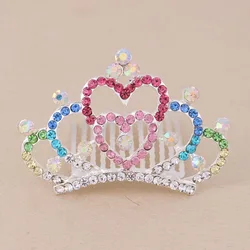 Peineta de tiara para niñas con piedras de imitación brillante