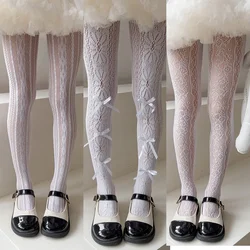 Pantimedias infantiles ajustadas veraniegas con flores - Estilo retro