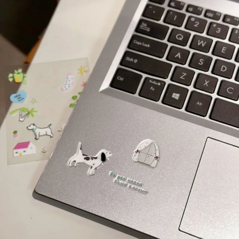 Pegatinas impermeables 3D de perro con relieve para cuadernos - imagen 4