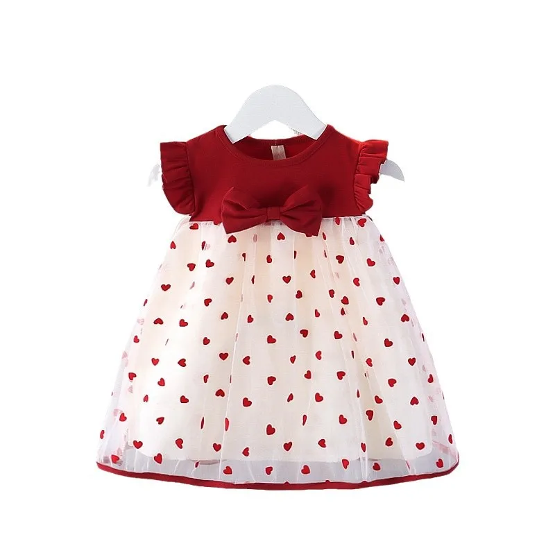 Vestido verano niña volantes rojo estampado - imagen 5