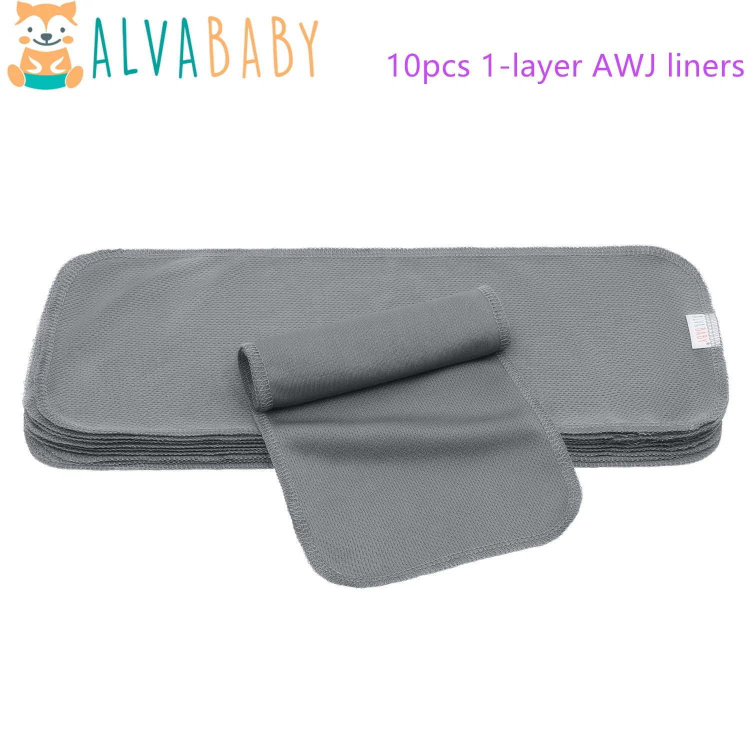 ALVABABY Athletic: funda reutilizable para pañales de tela gris
