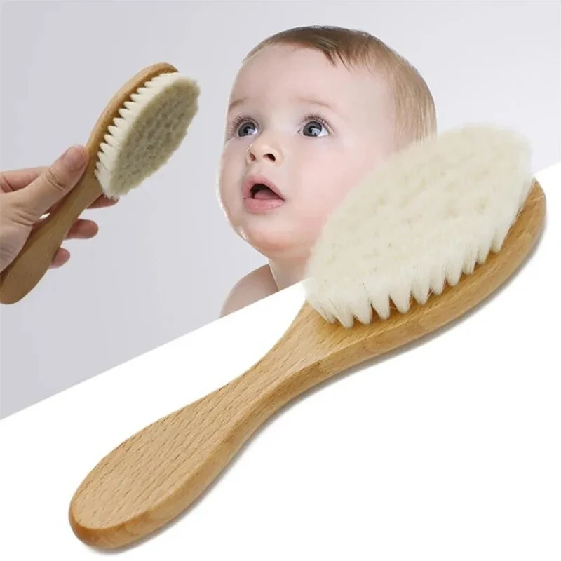 Cepillo de madera para bebé – Peine suave para recién nacido - imagen 2