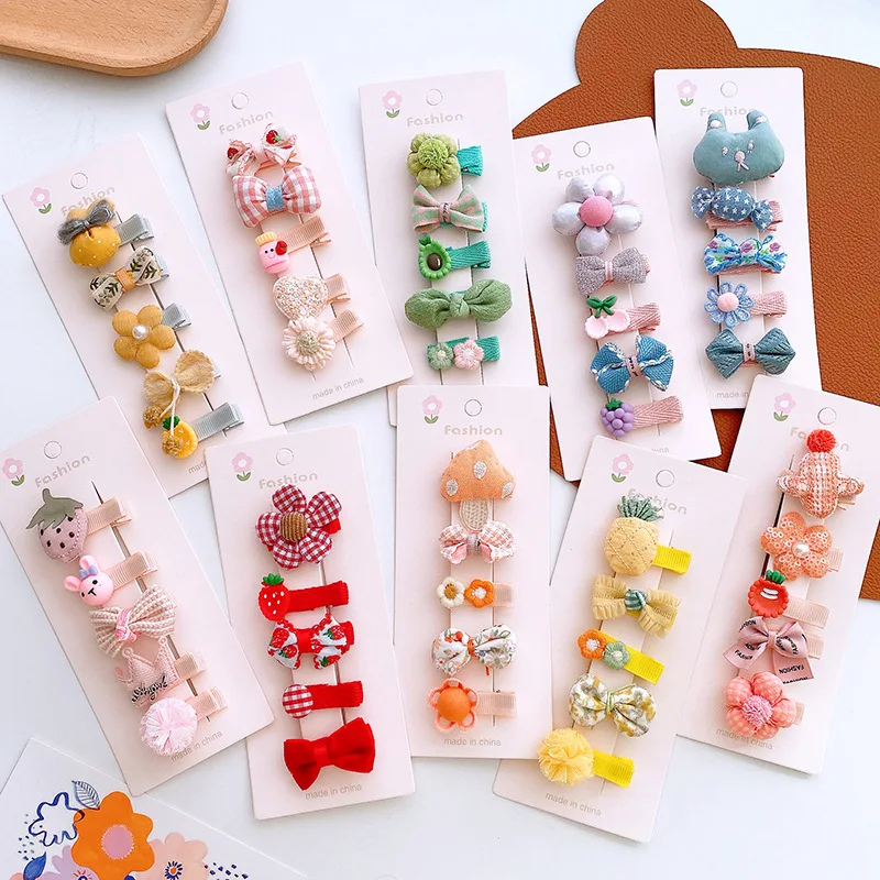 Horquillas princesa con lazo y flor para niñas – Set suaves - imagen 3