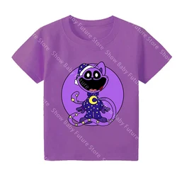 Camiseta niño algodón cuello redondo manga corta dibujos animados