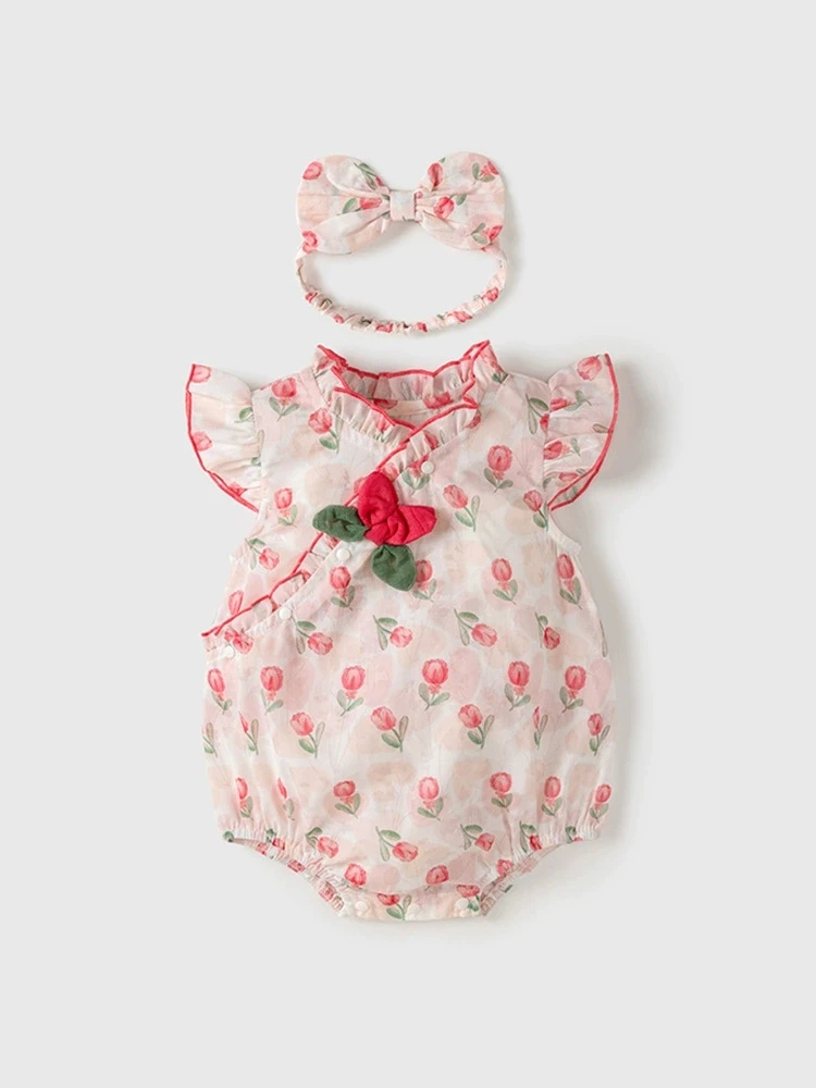Diadema floral para bebé niña
