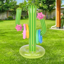 Juego de anillos inflables Cactus para piscina y playa