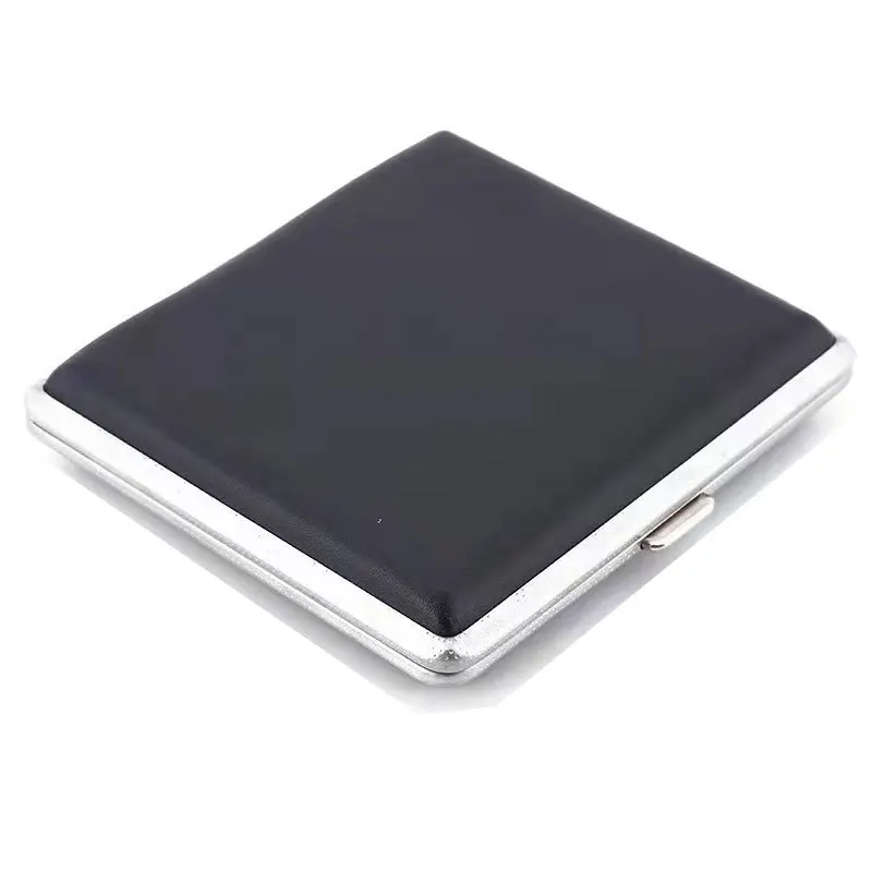 Estuche para cigarrillos retro de acero inoxidable con funda - imagen 4