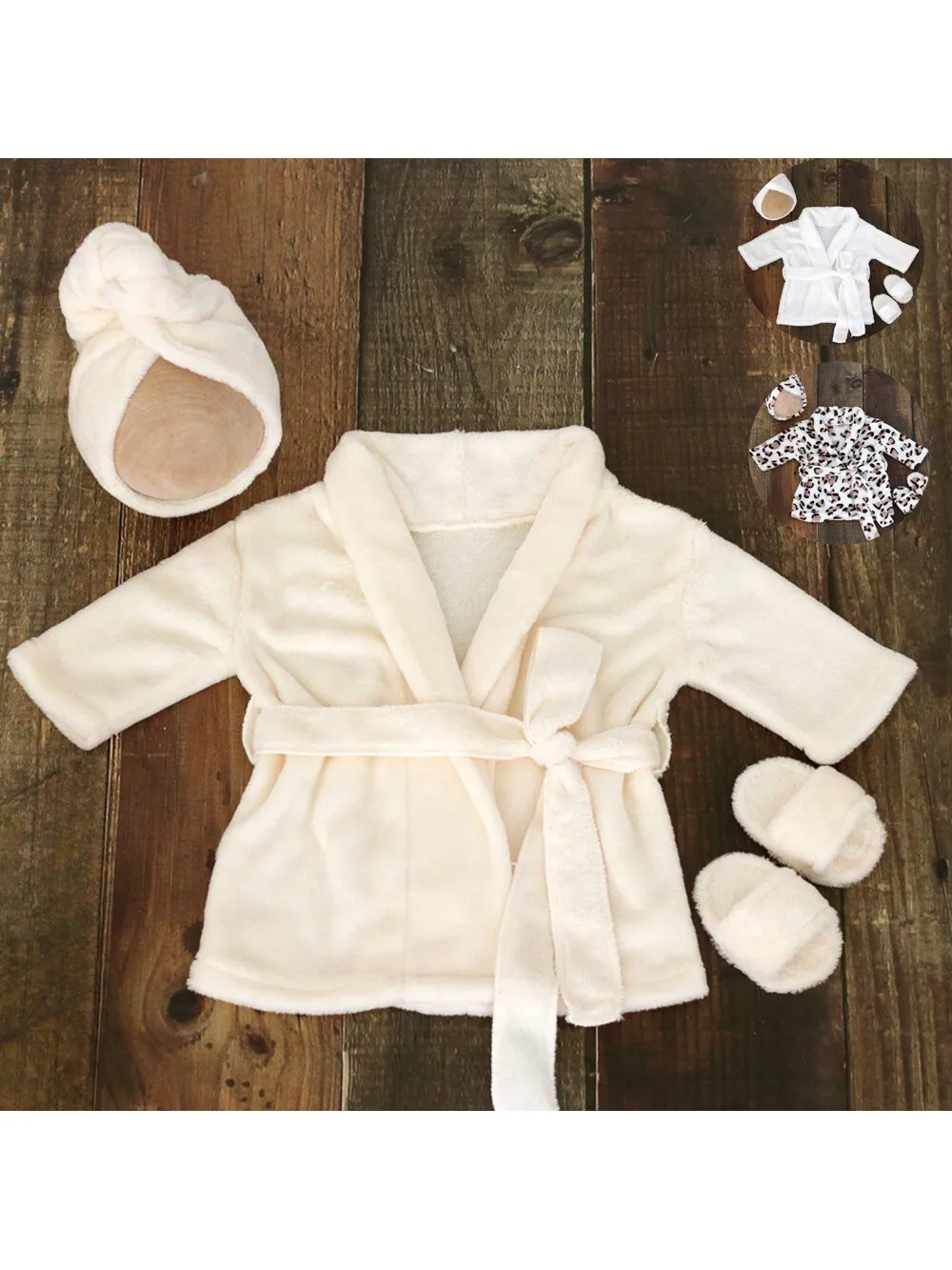 Set completo de albornoz y accesorios para bebé