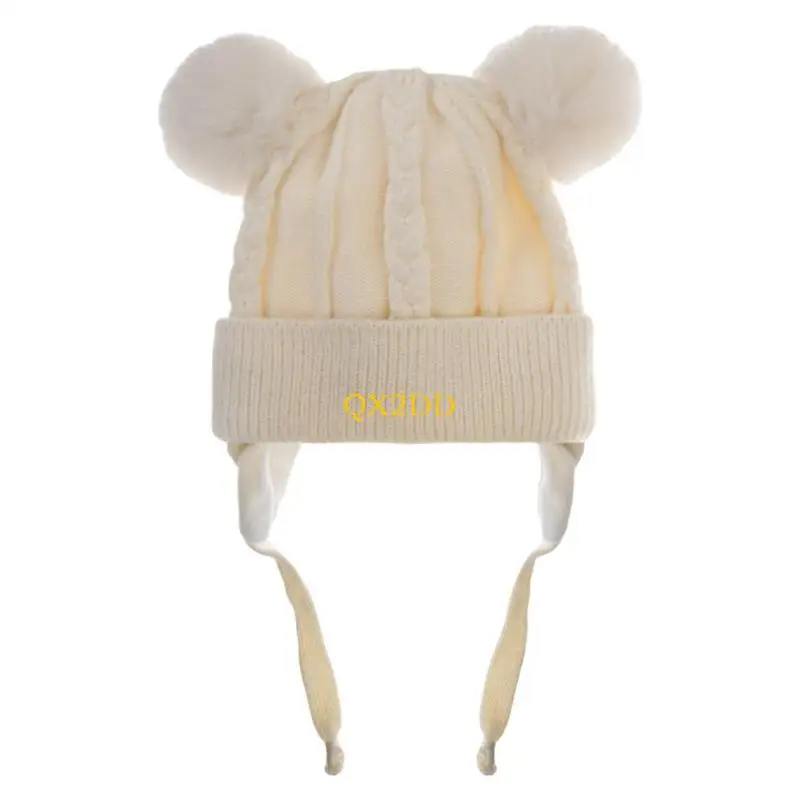 QX2D Gorro bebé de invierno suave y transpirable ajustable cómodo - imagen 4