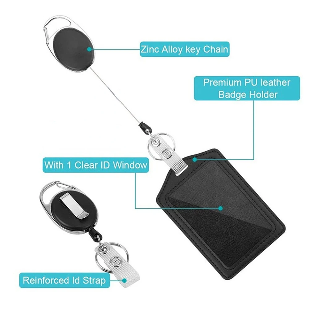 Tarjetero con cordón retráctil para niños - Funda cuero pase autobús - imagen 5
