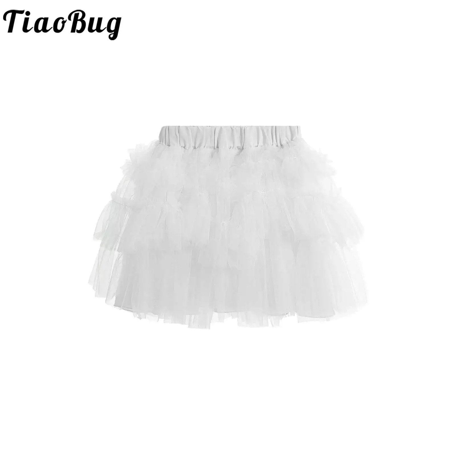 Falda tutú de tul con cintura elástica para niñas - imagen 2