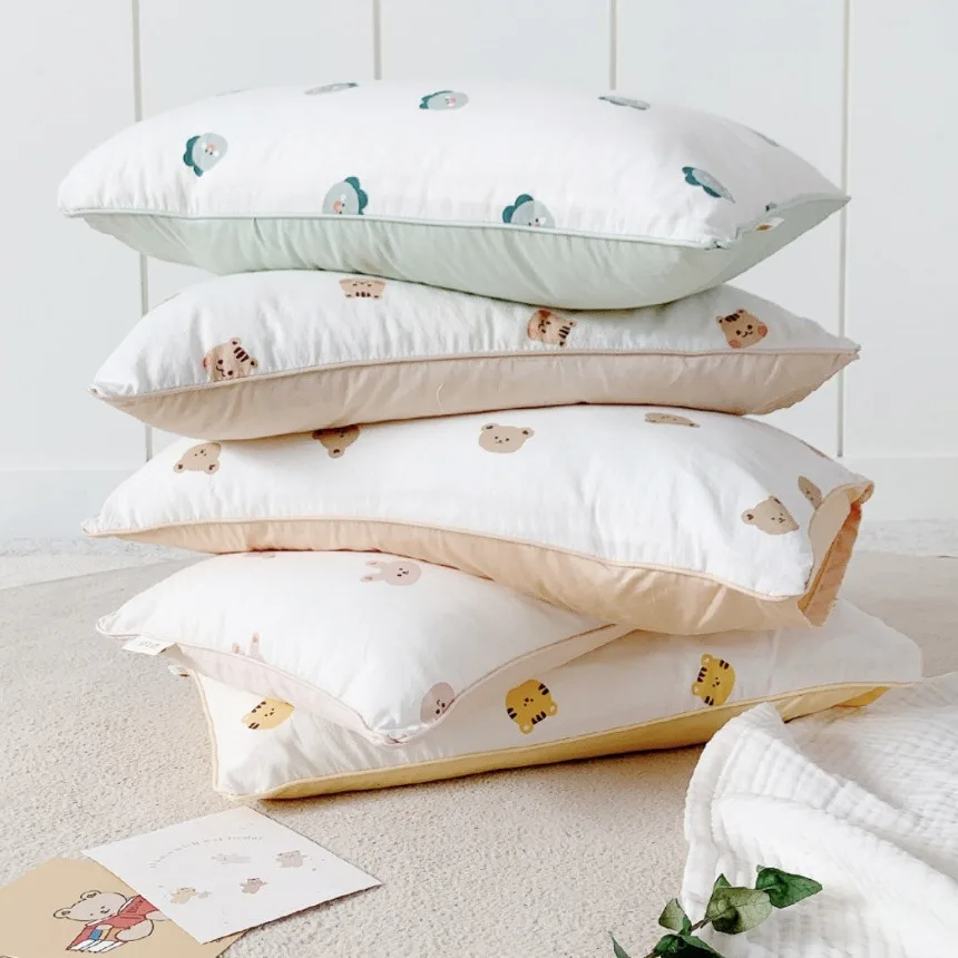 Funda de almohada transpirable de algodón para bebé – dibujos infantiles - imagen 2