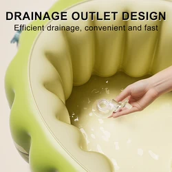 Bañera inflable para bebé portátil con soporte de espalda