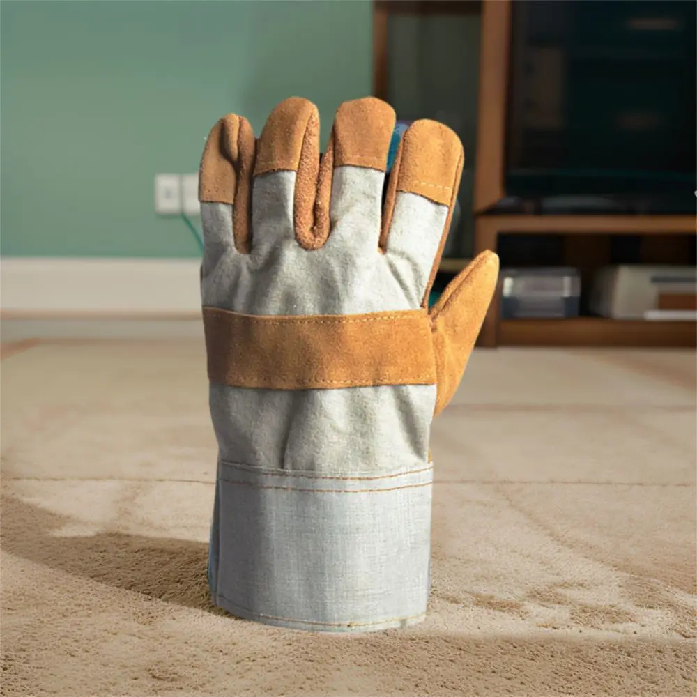 Guantes de trabajo de cuero transpirables para jardinería y obra - imagen 5