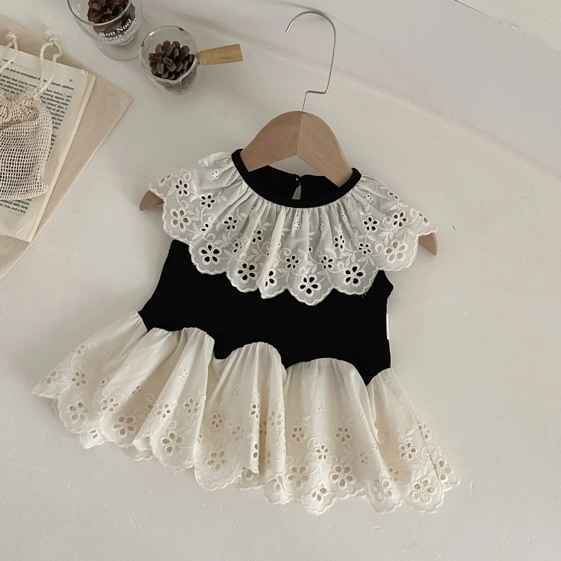 Conjunto de verano para bebé con bordado de flores y pantalón corto - imagen 2