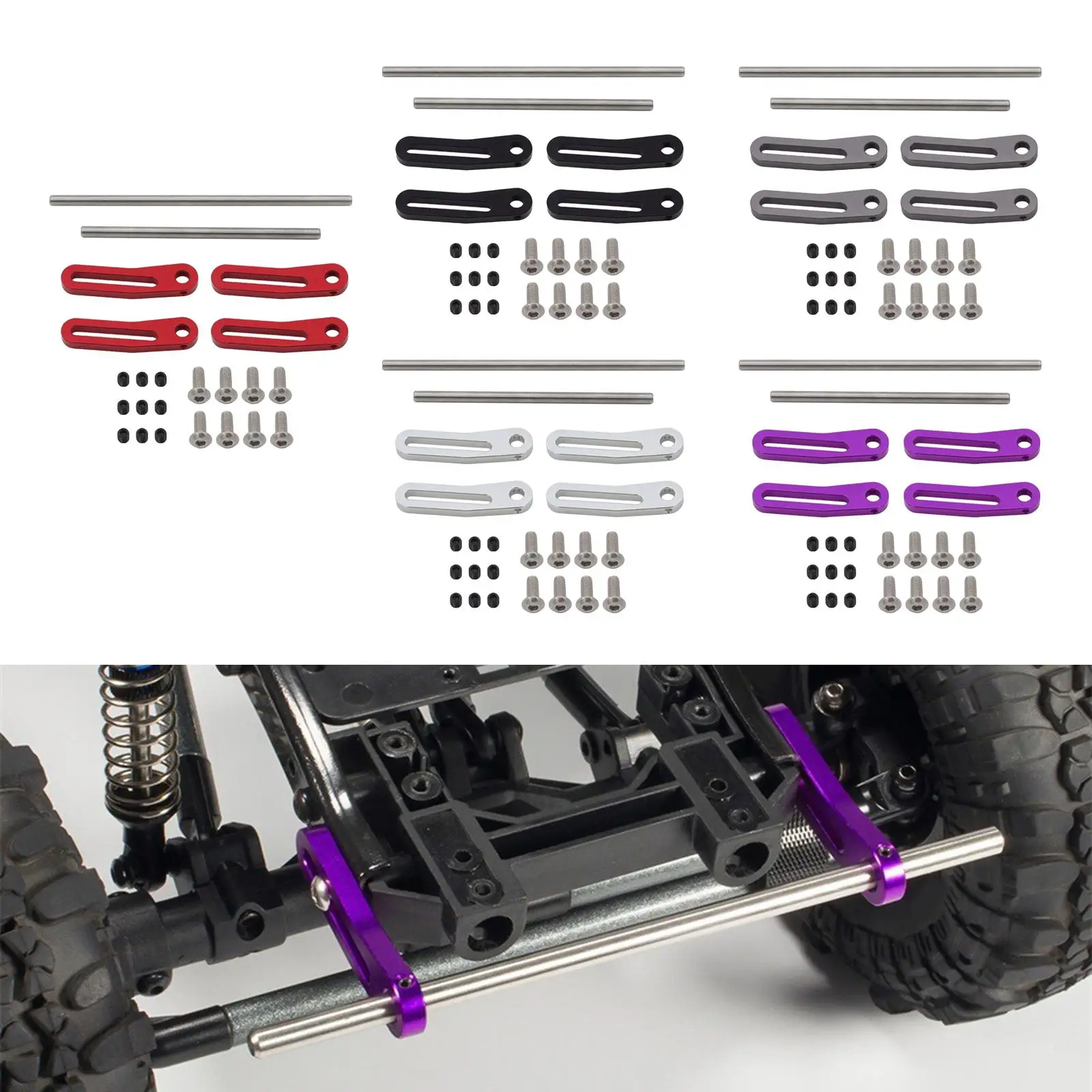 Aluminum Alloy Modular CNC RC Bumper for 1:10 RC Hobby Car Model DIY Accs Aluminum Alloy Modular CNC RC Bumper for 1:10 RC Hobby Car Model DIY Accs