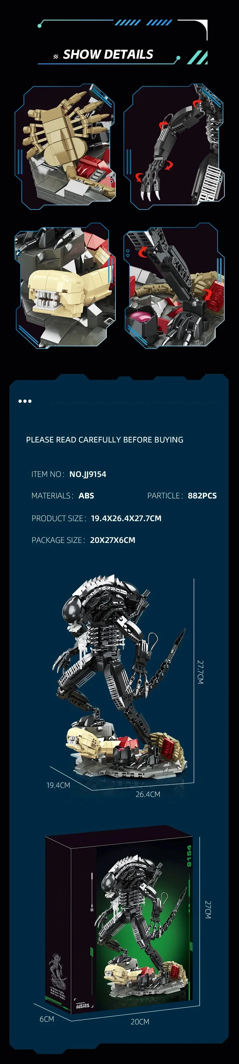 Piezas y componentes del modelo de robot