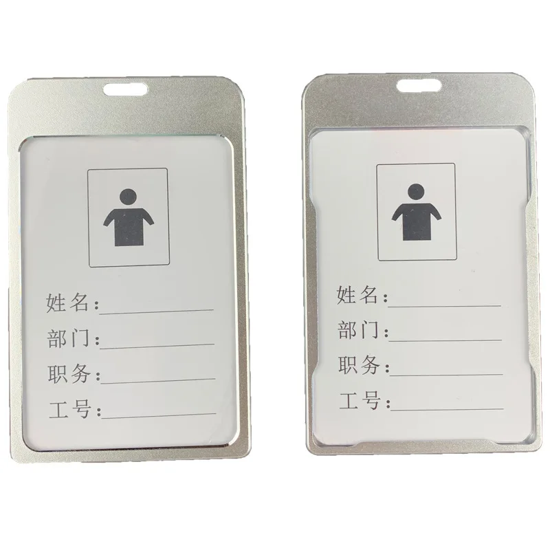Portatarjetas de identificación de aluminio para empresa con cordón - imagen 2