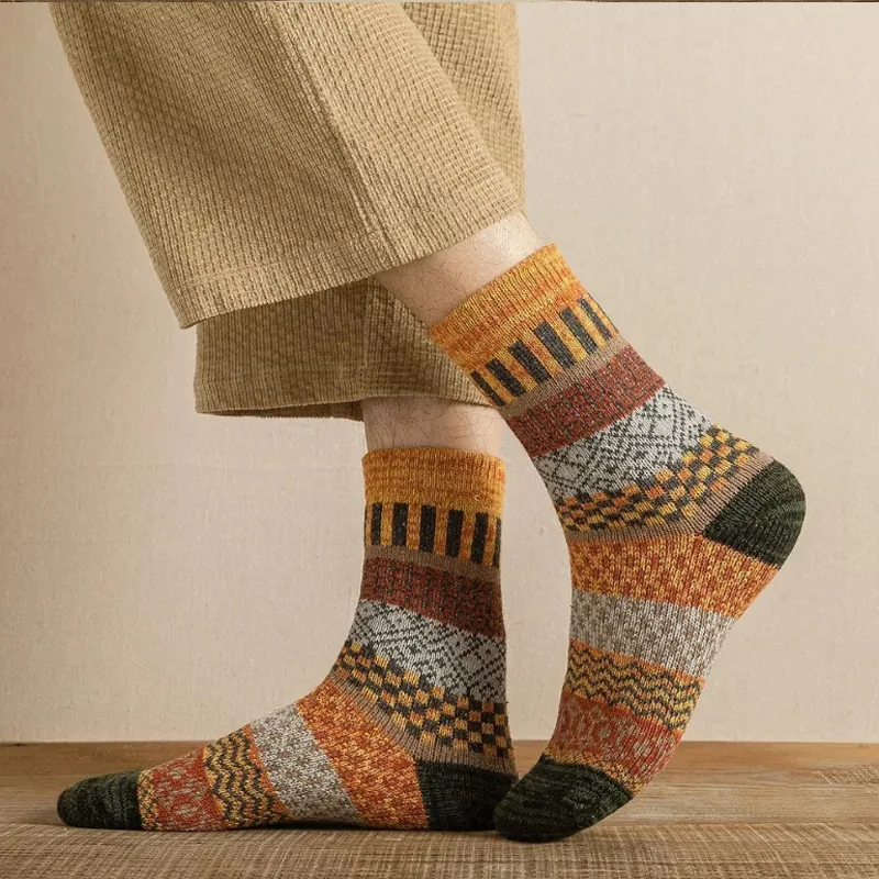 Calcetines gruesos de lana y algodón para niños – Estilo retro casual - imagen 5