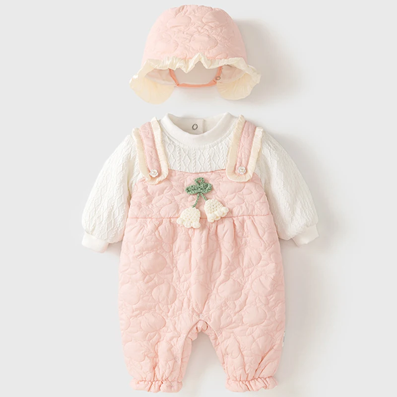 Body de invierno para bebé recién nacido - Algodón suave con capucha
