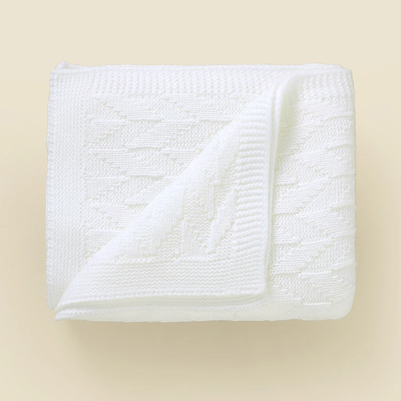 Manta de punto suave para bebé 90x70 cm para cuna y cochecito - imagen 4