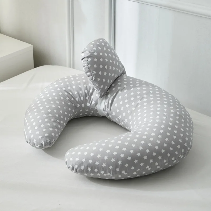 Almohada de lactancia de algodón – Cojín posparto con cremallera - imagen 4