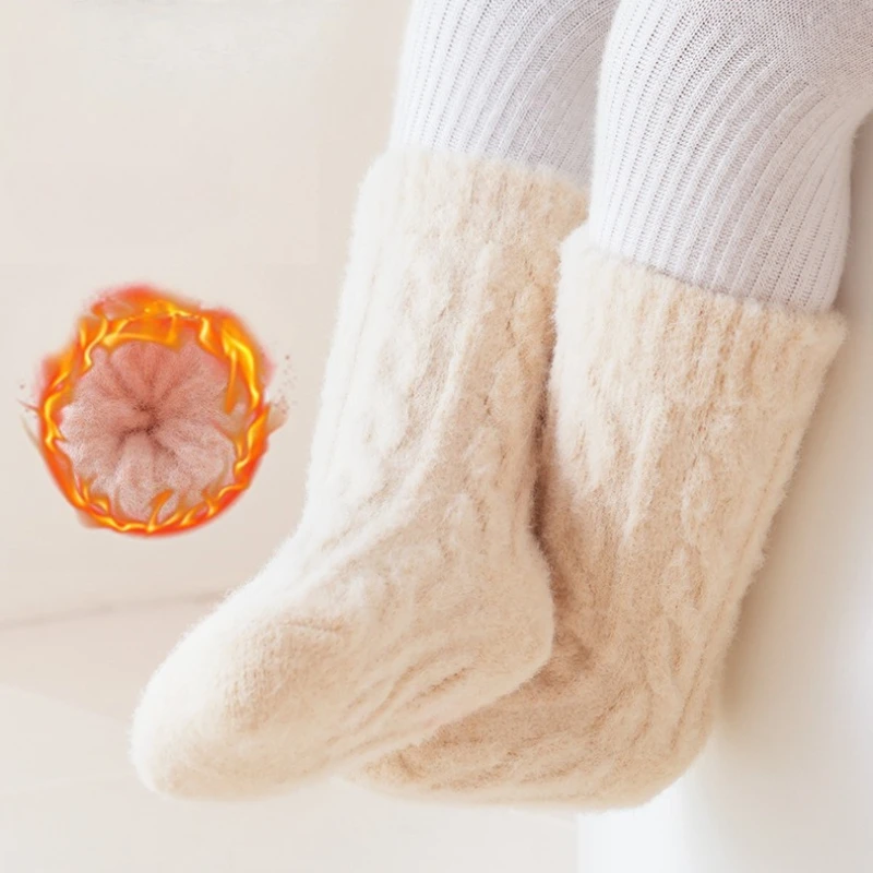 Calcetines de terciopelo con forro polar para bebé
