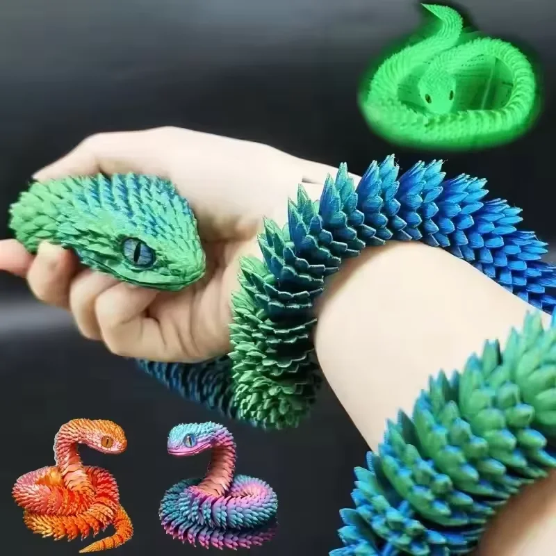 Serpiente articulada de juguete – Figura 3D realista para niños - imagen 4