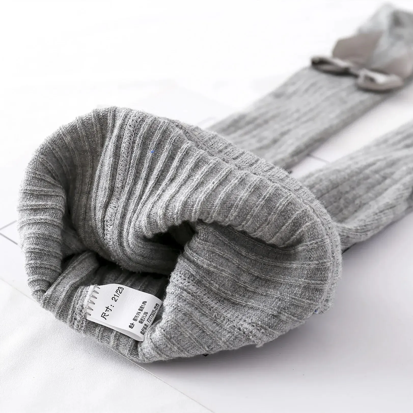 Medias con lazo para niñas de algodón – Invierno suave y cómodo - imagen 2